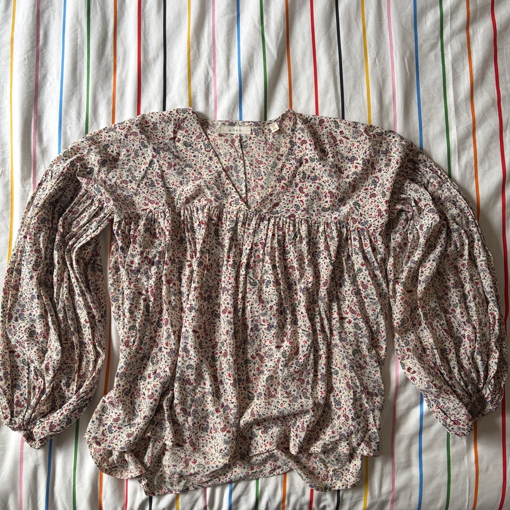 Doen Cream Saint Claude Paisley Top